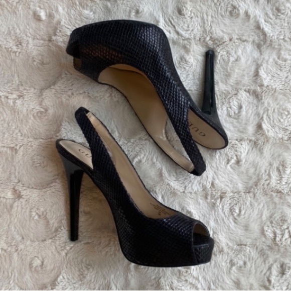 {SOLD} GUESS Slingback Peep-Toe Stiletto Heels - Picture 2 of 16